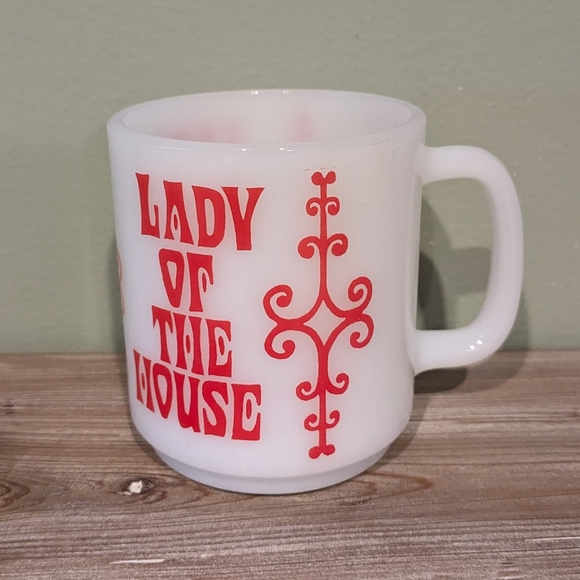 Other - Vintage Milk Glass Mug - "Lady of the House"